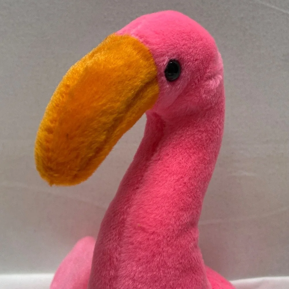 Vintage Ty Beanie Babies Pinky Flamingo Pink Bird Retired 1995 Rare See Tags MWT